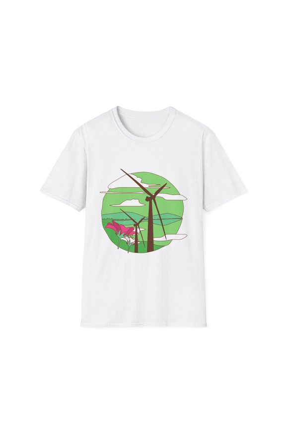 Humorous Renewable Windmill energy hydroelectric Enthusiast Hilarious Windmills Biomass Windturbine Natures Unisex Softstyle T-Shirt