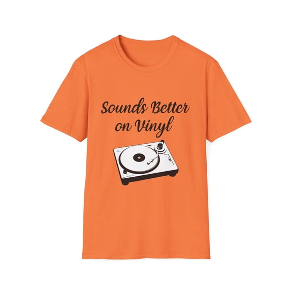 Humorous Retro Old-Fashioned Polyvinyls Recording Lover Hilarious Vintage Soundtrack Audiotape Phonograph Unisex Softstyle T-Shirt