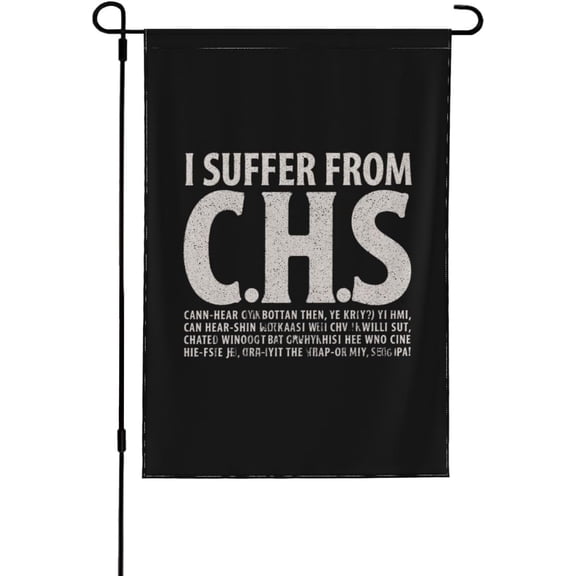 Humorous Sarcastic Text Graphic Garden Flag, Personalized Double Sided Decorative Outdoor Flag, 12 x 18 Inch