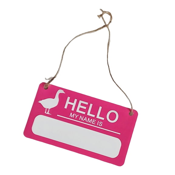 Humorous Security Gooses Decoration Warning Sign Crafted with Natural Pine for Year Round Display
