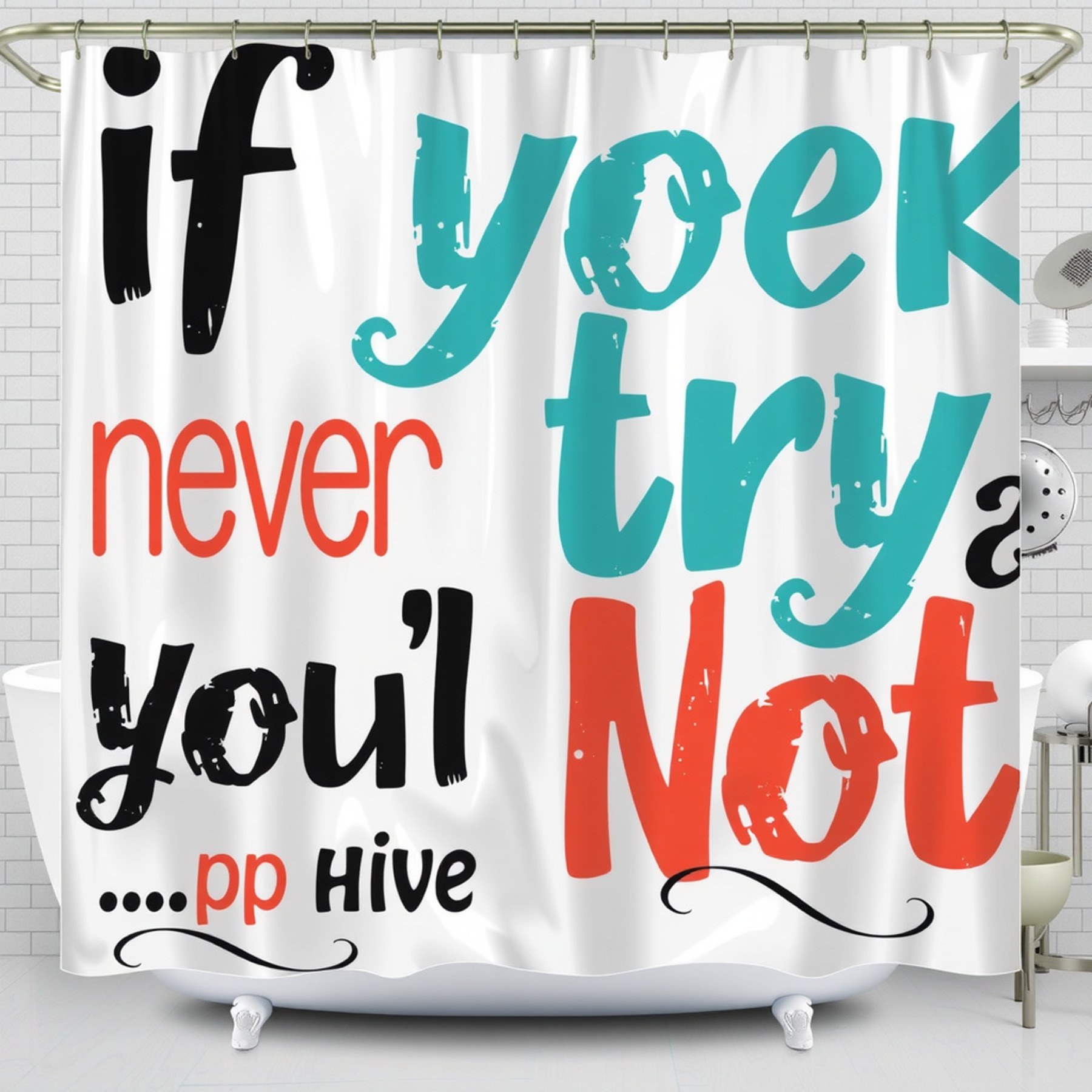 Humorous Shower Curtain - 