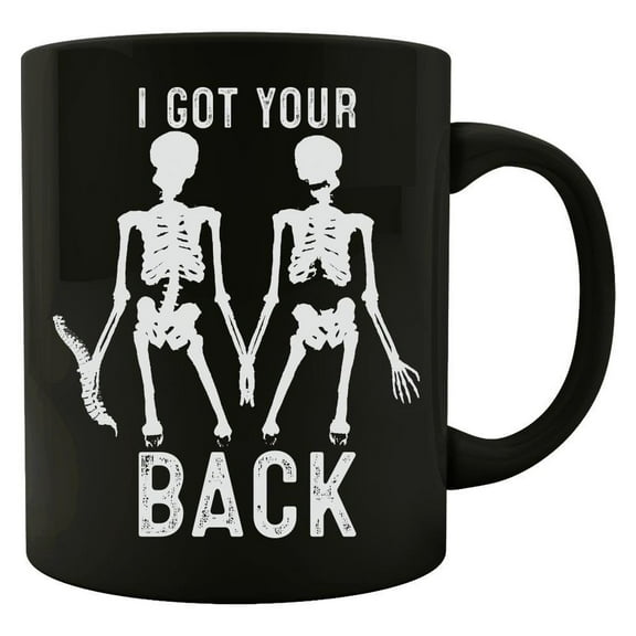 Skeleton 11 oz Coffee Mug - I Got Your Back White Ceramic Gift