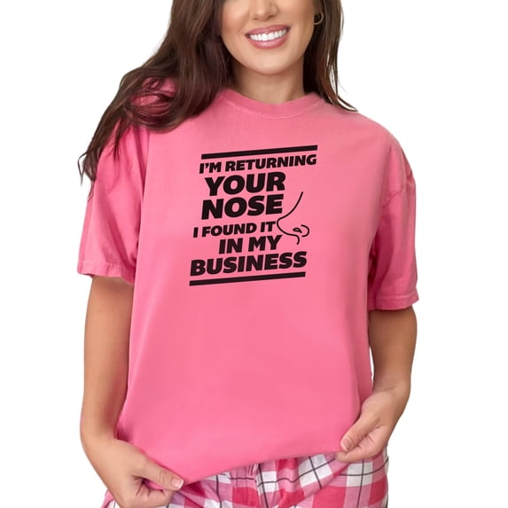 Humorous Statement for Work Boundaries, Crunchberry Comfort Colors T-Shirt, 3XL