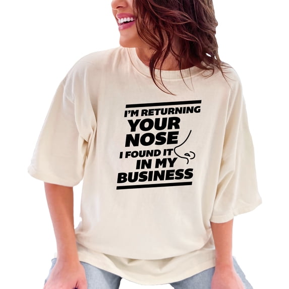 Humorous Statement for Work Boundaries, Ivory Comfort Colors T-Shirt, Medium