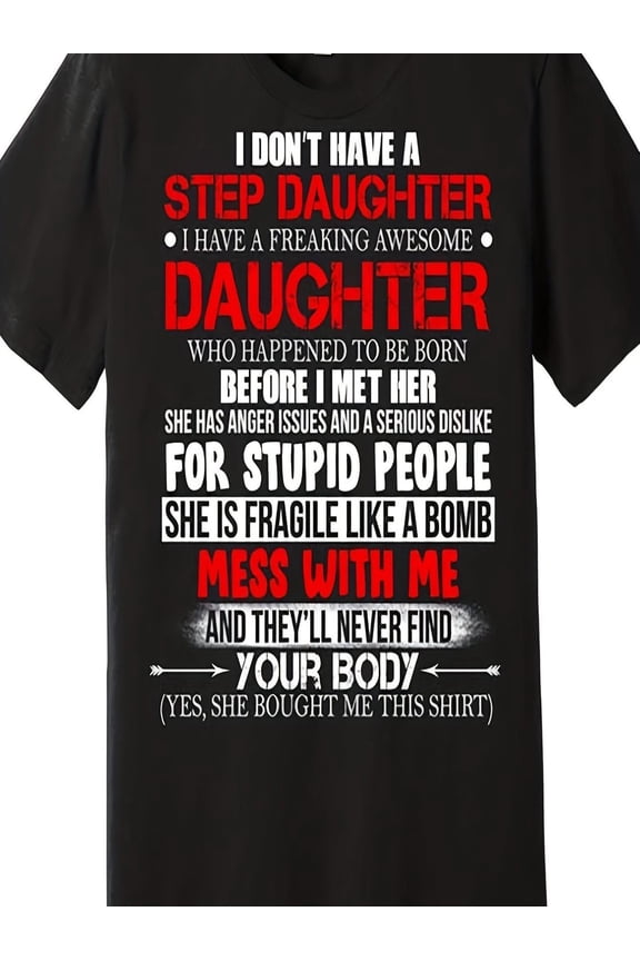 Humorous Stepdad And Stepdaughter Matching Vacation Unisex T-Shirt, S - 5XL