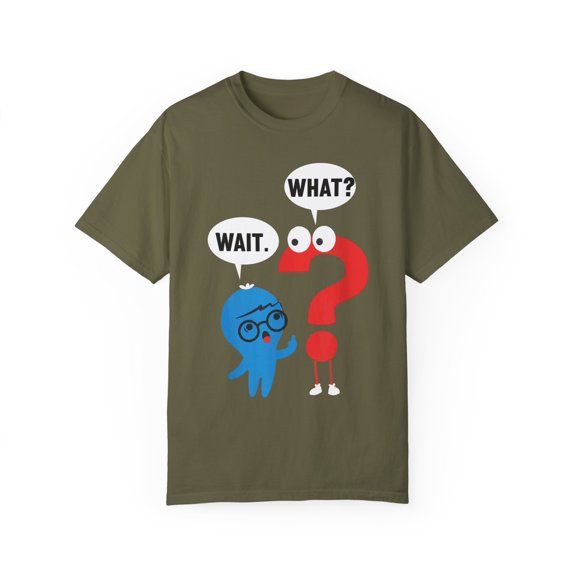 Humorous Talking Punctuation Marks Literary Gift Hilarious Literarian Graphic Gag Men Women Unisex Garment-Dyed T-shirt