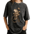 thumbnail image 1 of Humorous Tech Themed Nobody Understands Me Like AI Frog Wash Print Tshirt Graphic Tees Shirts Charcoal Oversize S-2XL Casual Tops, 1 of 4