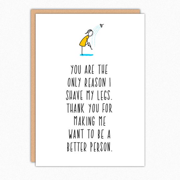 Humorous Thank You Card for Girlfriend, Cute Illustration and Fun Design, Ideal for Expressing Gratitude