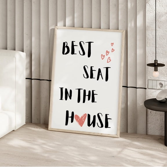 Humorous Toilet Print, Minimalist Bathroom Typography Art