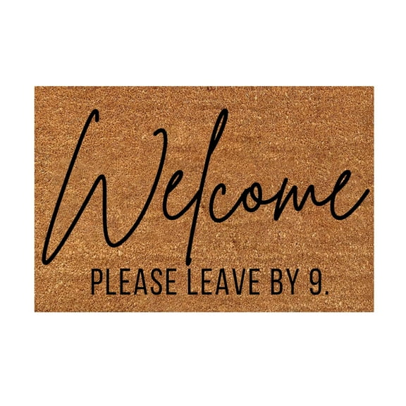 Humorous Welcome Doormat with Sarcastic Greeting Message for Front Entryway and Home