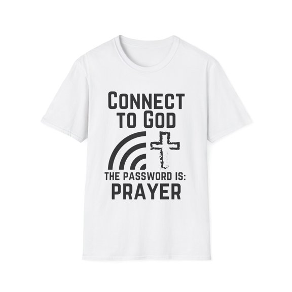 Humorous Wifi Prayer Religious Holy Writ God Book Worship Hilarious Internet Blessing Sermon Christianity Unisex Softstyle T-Shirt