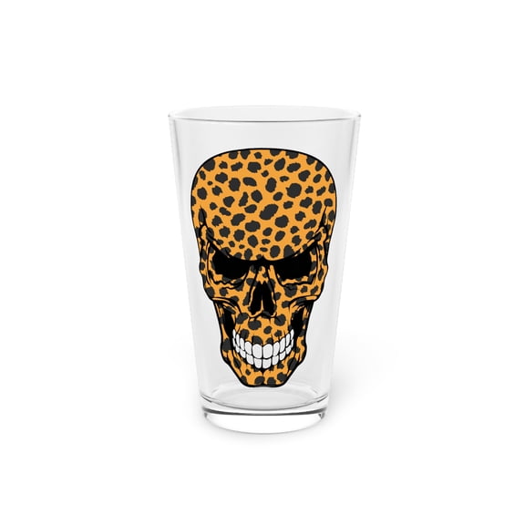 Humorous Wildlife Park Attendant Upcoming Biologist Enthusiast Hilarious Animals Lover Leopard Hyena Skull Lover Pint Glass, 16oz