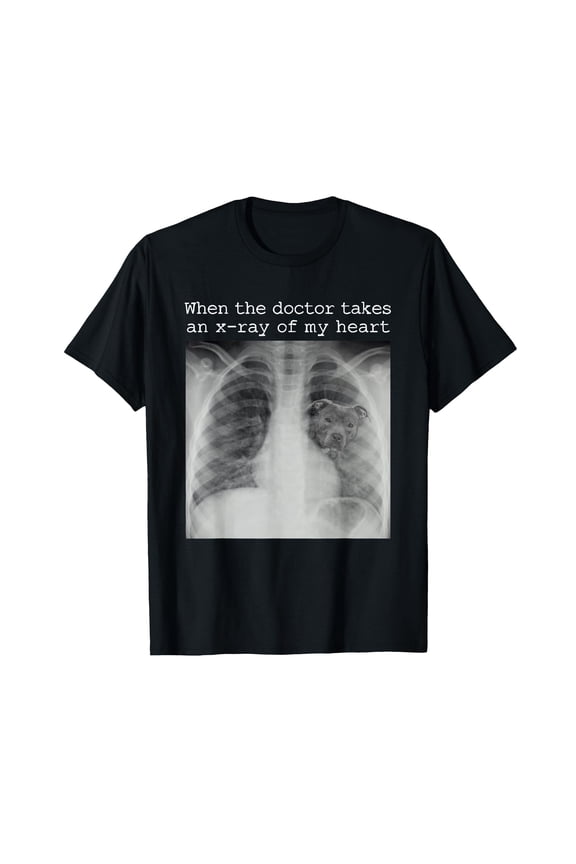 Humorous X-Ray Graphic Pit Bull Mom T-Shirt for Dog Lovers