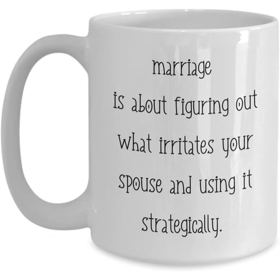 Humorous marriage mug, Newlywed gifts for friends, coffee cup for married couples Mug for Husband, Anniversary Mug For Boyfriend Couple Mugs Cute Wedding Holiday Present Coffee Mug Gifts for Wife