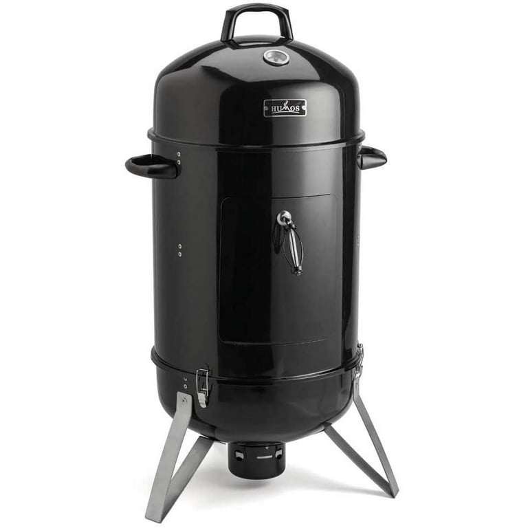 Smoker Grill，3-in-1 Outdoor Smokers, Charcoal Grills Cambo with Built-in  Thermometer for BBQ