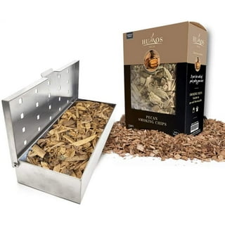 Latauar Smoker Box for BBQ Grill Wood Chips, Top Meat Smokers Box