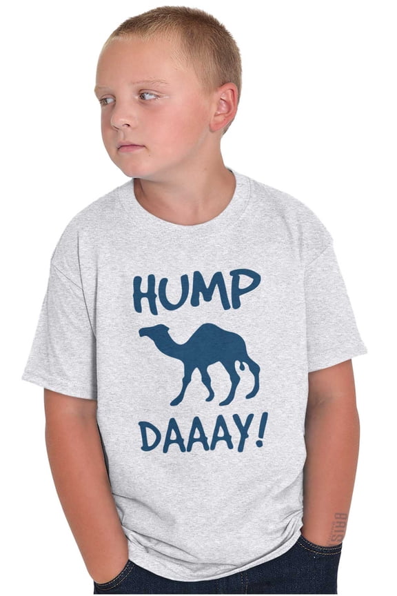 Hump Day Camel Wednesday Weekday Crewneck T Shirts Boy Girl Teen Brisco Brands L