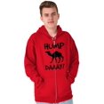 thumbnail image 1 of Hump Day Camel Wednesday Weekday Unisex Fleece Graphic Zip Up Hoodie Brisco Brands 3X, 1 of 5