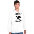 thumbnail image 1 of Hump Day Camel Wednesday Weekday Unisex Fleece Graphic Zip Up Hoodie Brisco Brands 5X, 1 of 5
