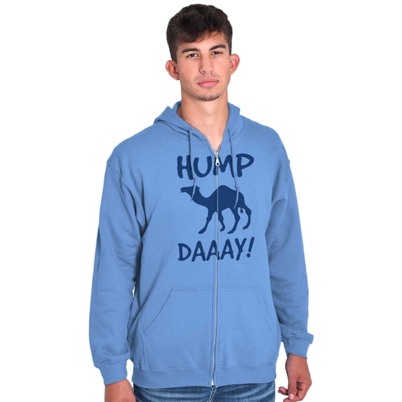 Hump Day Camel Wednesday Weekday Zip Up Hoodie Men's Women's Brisco Brands 5X