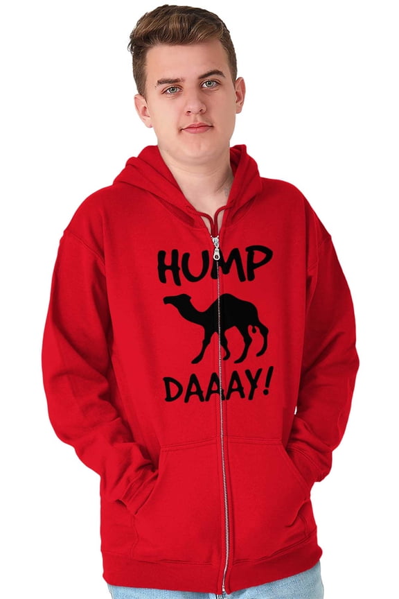 Hump Day Camel Wednesday Weekday Zip Up Hoodie Men's Women's Brisco Brands S