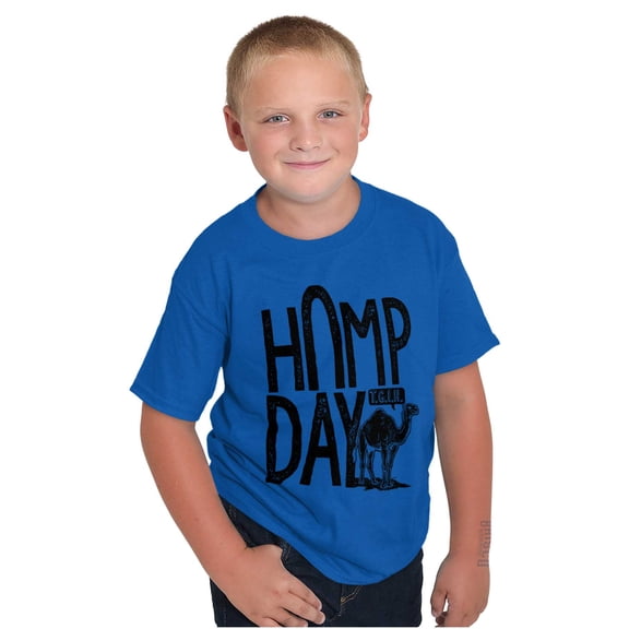 Hump Day Funny Camel Office Workout Crewneck T Shirts Boy Girl Teen Brisco Brands S