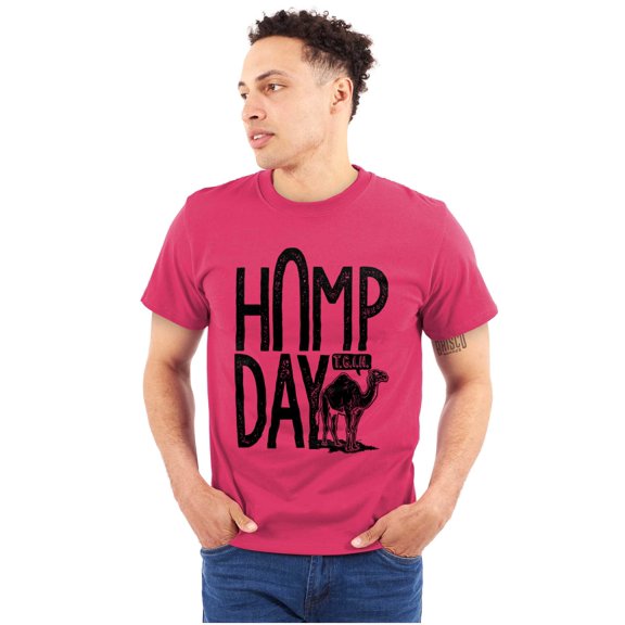 Hump Day Funny Camel Office Workout Plus Size Crewneck Graphic Tee Shirt Brisco Brands 3X