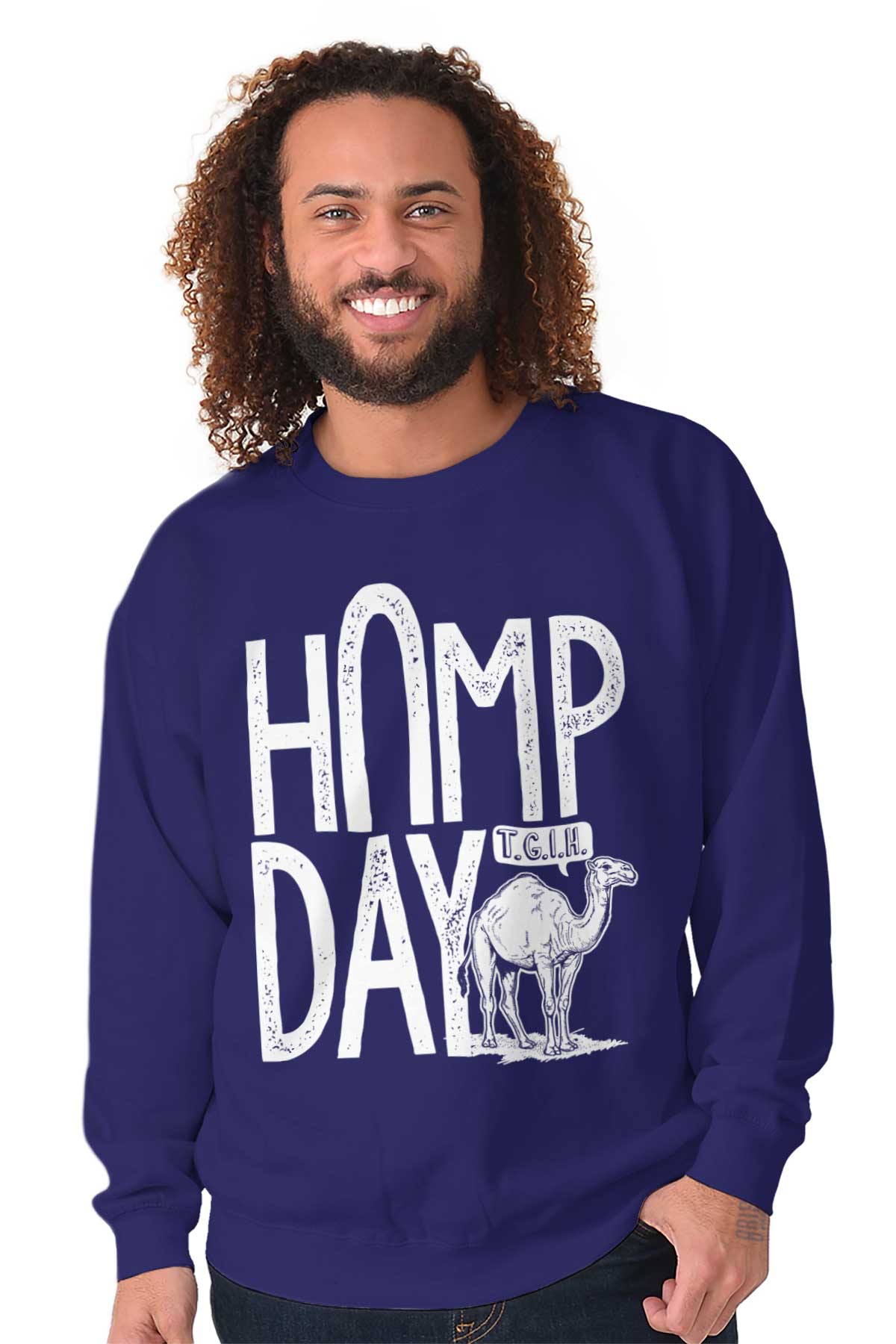 Hump Day Funny Camel Office Workout Unisex Plus Size Sweatshirt Brisco ...