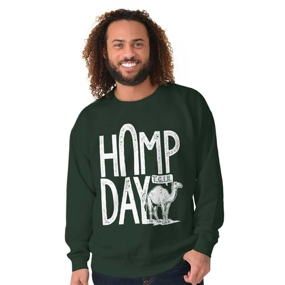 Hump Day Funny Camel Office Workout Sweatshirt for Men or Women Brisco Brands X
