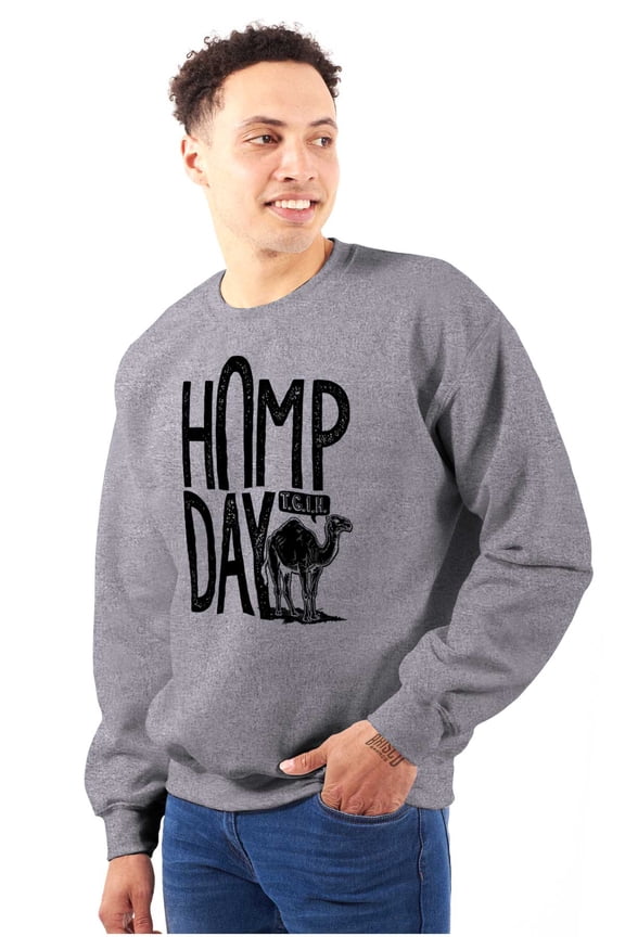 Hump Day Funny Camel Office Workout Sweatshirt for Men or Women Brisco Brands X