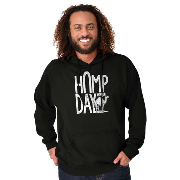 Hump Day Funny Camel Office Workout Unisex Plus Fleece Graphic Hoodie Brisco Brands 2X