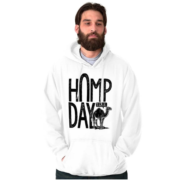 Hump Day Funny Camel Office Workout Unisex Plus Fleece Graphic Hoodie Brisco Brands 3X