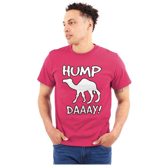 Hump Day Funny Wednesday Camel Gym Plus Size Crewneck Graphic Tee Shirt Brisco Brands 2X