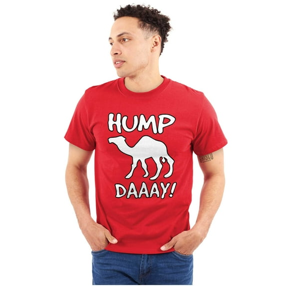 Hump Day Funny Wednesday Camel Gym Plus Size Crewneck Graphic Tee Shirt Brisco Brands 3X