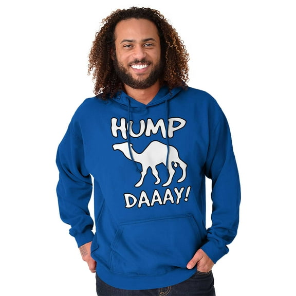 Hump Day Funny Wednesday Camel Gym Unisex Plus Fleece Graphic Hoodie Brisco Brands 2X