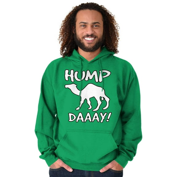 Hump Day Funny Wednesday Camel Gym Unisex Plus Fleece Graphic Hoodie Brisco Brands 3X