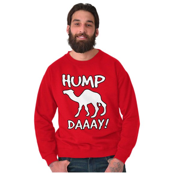 Hump Day Funny Wednesday Camel Gym Unisex Plus Fleece Graphic Sweatshirt Brisco Brands 3X