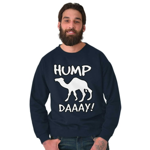 Hump Day Funny Wednesday Camel Gym Unisex Plus Fleece Graphic Sweatshirt Brisco Brands 3X