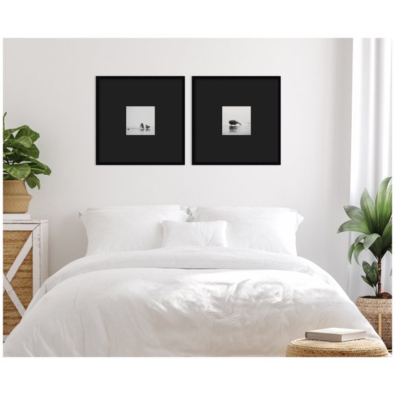 Humpback Whale 2 Piece Framed Wall Art Print Set by Laura Evans