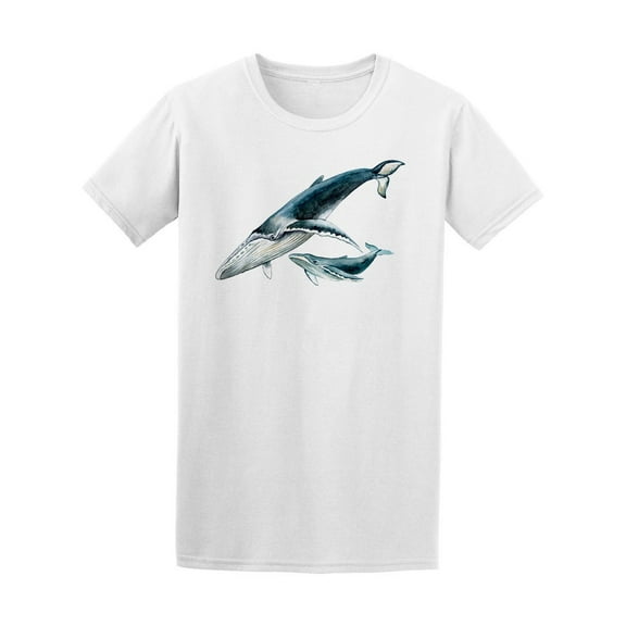 Humpback Whale Baby Underwater T-Shirt Men -Image by Shutterstock, Male x-Large