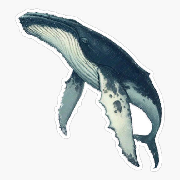 Humpback Whale Migrating In The Pacific Ocean Sticker