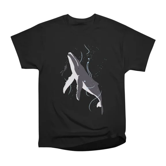 Humpback Whale and Human T-Shirt Tee Gift For Him Merch For Her Apparel For Friend