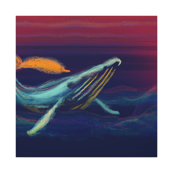 "Humpback Whale in Fauvism" - Canvas