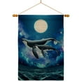 thumbnail image 1 of Humpback Whales Animals Sea Creature 28 x 40 in. Double-Sided Decorative Horizontal Flags for Decoration Banner Garden Yard Gift, 1 of 1