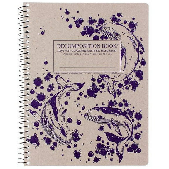 Humpback Whales Coilbound Decomposition Book