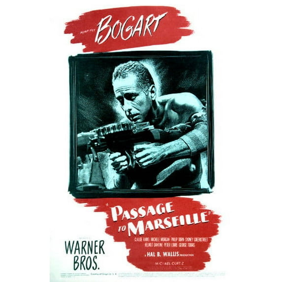 Humphrey Bogart in Passage to Marseille 24x36 Poster