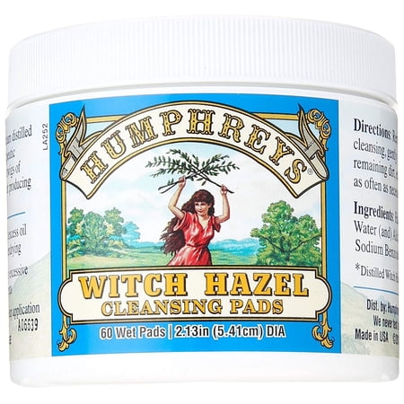 Humphrey's Witch Hazel Cleansing Pads, 60 Ct