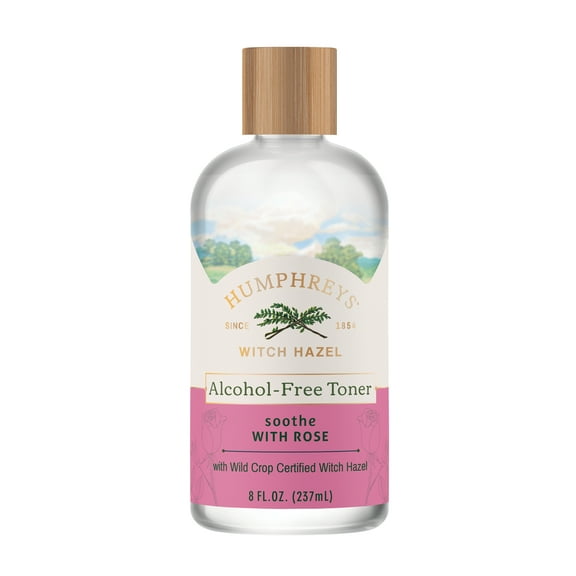 Humphreys Soothe Witch Hazel with Rose Alcohol-Free Toner, 8 Fl Oz.