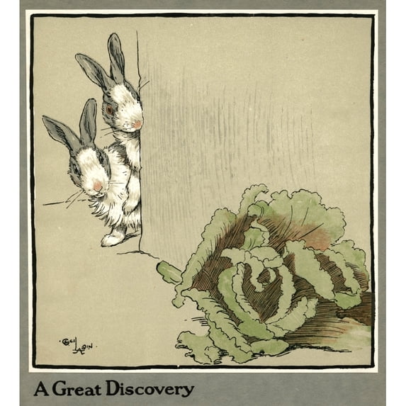 Humpty And Dumpty The Rabbits Find A Cabbage Poster Print By Mary Evans Picture Library (18 X 24)