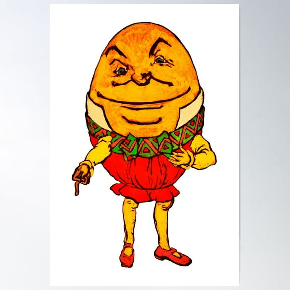 Humpty Dumpty Poster Wall Art, Modern Wall Decor For Living Room Bedroom, 8x12 UNFRAMED